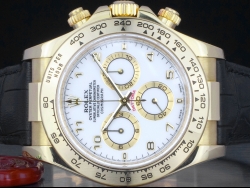 劳力士 (Rolex) Daytona Cosmograph Gold White Arabic Dial - Rolex Guarantee 116518